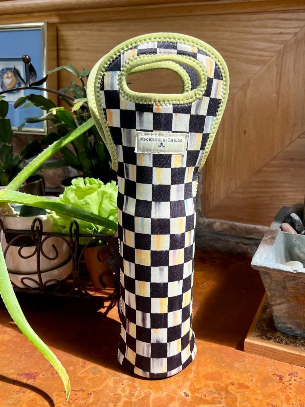 MacKenzie-Childs Courtly Check Wine Bag/Tote